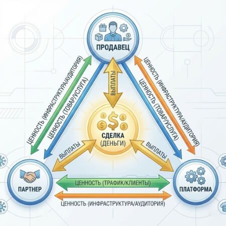 Инфографика партнерской модели BidApp24