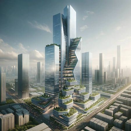 Innovative Wolkenkratzer, die Stadtsilhouette neu gestalten
