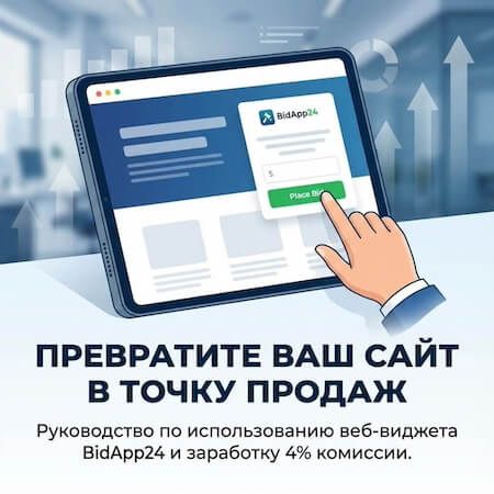 Как интегрировать аукционный веб-виджет BidApp24 на сайт для монетизации контента
