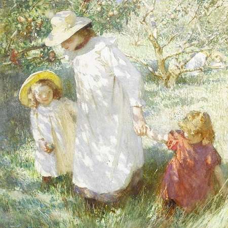 Лаура Найт. Картина «В саду», 1909