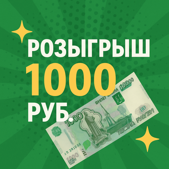 Розыгрыш 1000 рублей в честь запуска канала BidApp24!