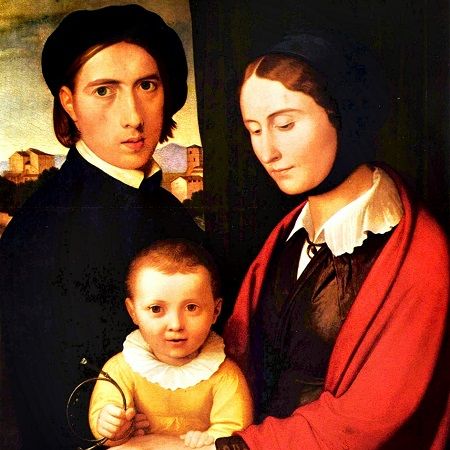 Иоганн Фридрих Овербек. Картина «Автопортрет с семьей», 1820