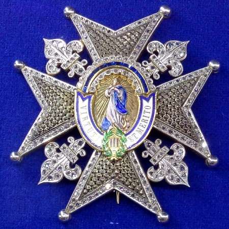 Орден Карлоса III. Звезда Большого креста с бриллиантами