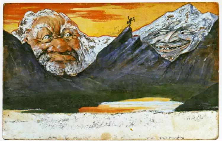 Эмиль Нольде. Открытка из серии «Магические горы», 1894