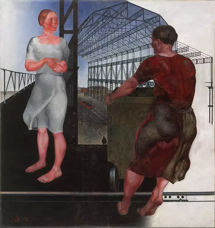 Александр Дейнека. «На стройке новых цехов», 1926