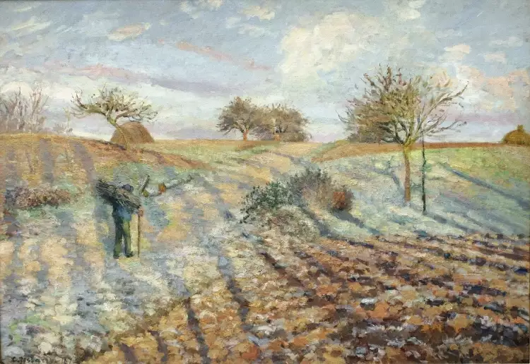 Камиль Писсарро. «Иней. Старая дорога в Эннери», 1873 Камиль Писсарро. «Иней. Старая дорога в Эннери», 1873