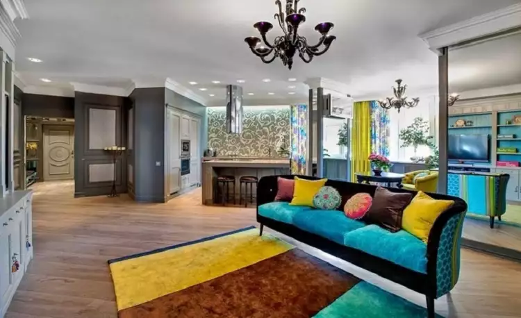 Фьюжн. Интерьер в стиле фьюжн, студия