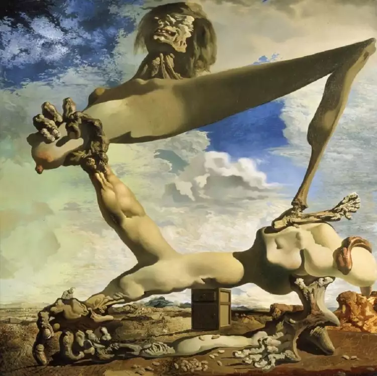 10 most famous Spanish artists. Salvador Dalí. Soft Construction with Boiled Beans (Premonition of Civil War), 1936 10 most famous Spanish artists. Salvador Dalí. Soft Construction with Boiled Beans (Premonition of Civil War), 1936