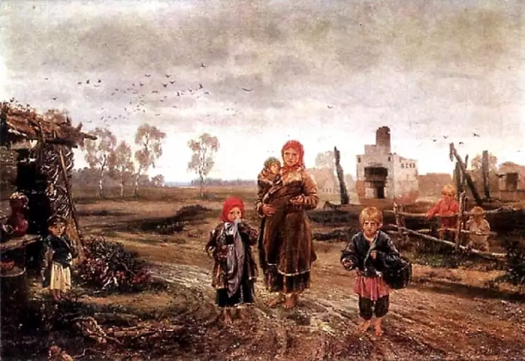 Илларион Прянишников. «Погорельцы», 1871