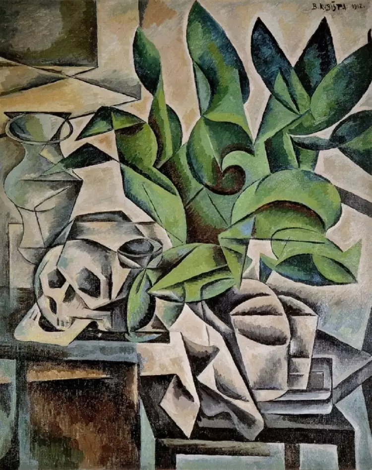 Vanité. Bohumil Kubišta. Nature morte avec crâne, 1912 Vanité. Bohumil Kubišta. Nature morte avec crâne, 1912