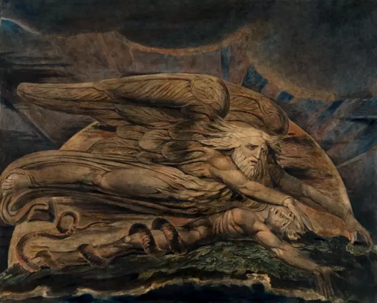 Уильям Блейк. «Элохим и создание Адама», 1795 Уильям Блейк. «Элохим и создание Адама», 1795