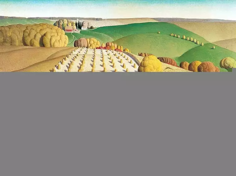Грант Вуд. Картина «Осенняя пашня», 1931