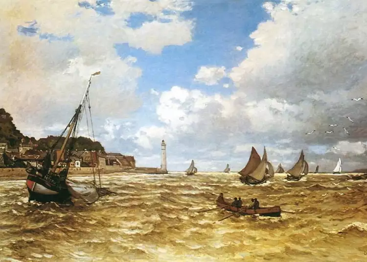 Морской пейзаж. Клод Моне. «Устье Сены в Онфлере», 1865 Морской пейзаж. Клод Моне. «Устье Сены в Онфлере», 1865