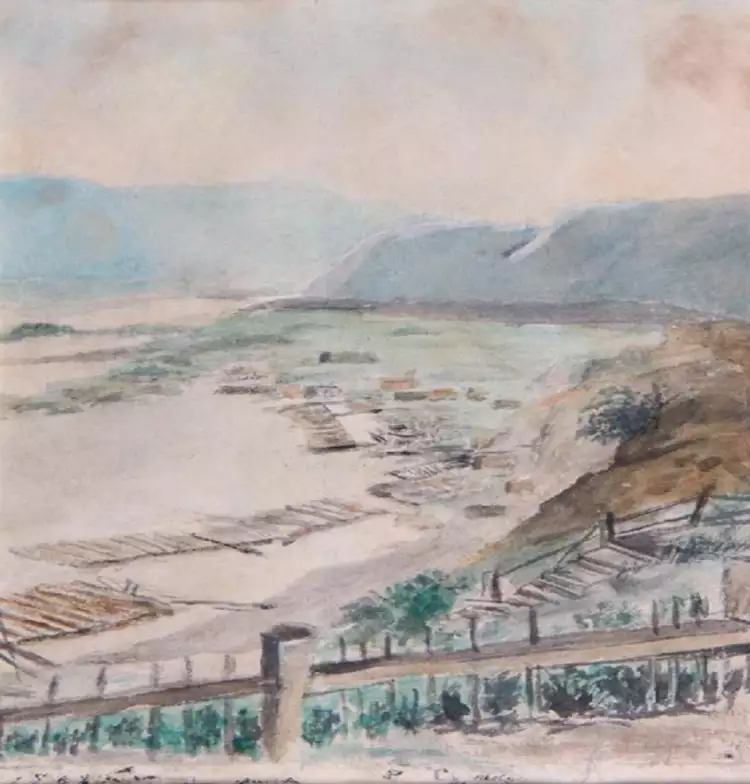 Василий Суриков. «Плоты на Енисее», 1862