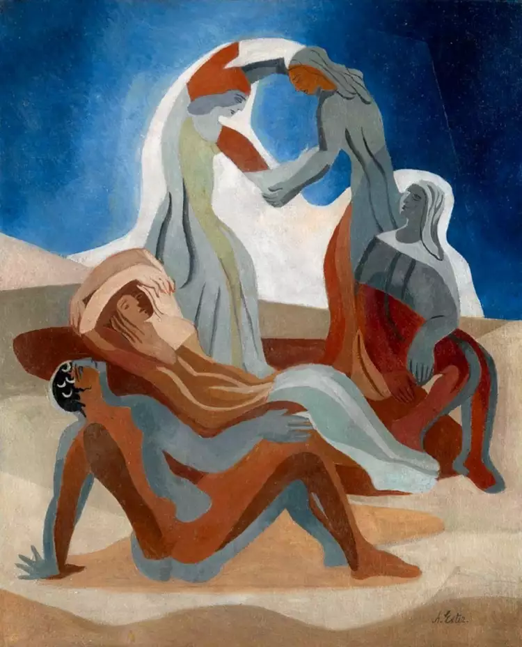 Художница Александра Экстер. Танцоры на пляже