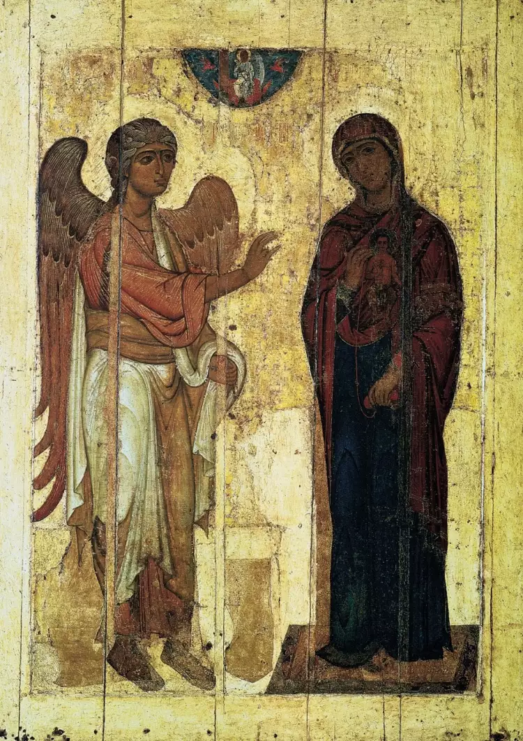 Искусство Древней Руси. Икона «Устюжское Благовещение», XII век Искусство Древней Руси. Икона «Устюжское Благовещение», XII век