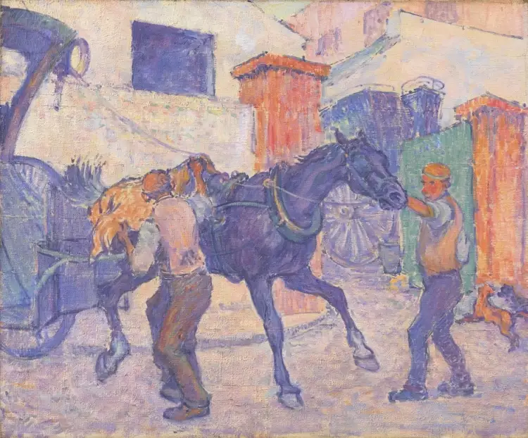 Роберт Беван. Картина The Cab Horse, 1910