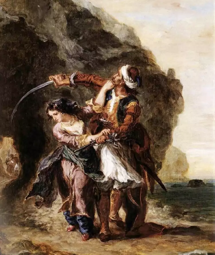 Романтизм. Эжен Делакруа. «Абидосская невеста», 1852-1853 Романтизм. Эжен Делакруа. «Абидосская невеста», 1852-1853