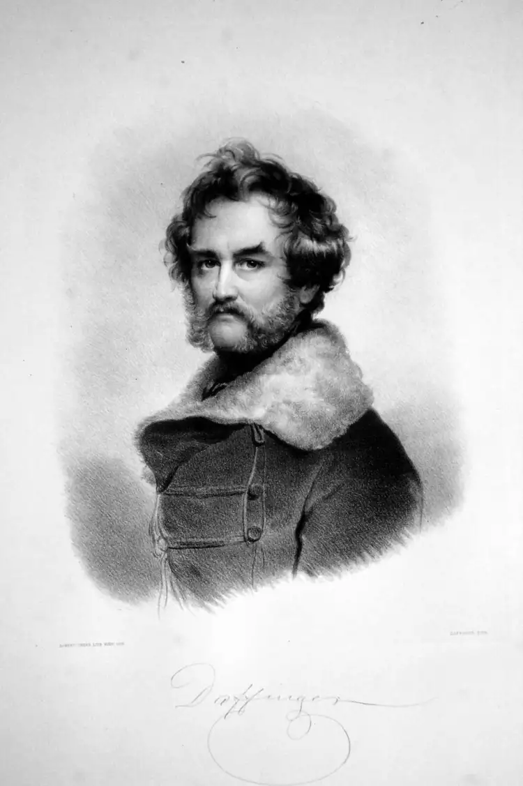 Мориц Михаэль Даффингер. Литография «Автопортрет художника», 1830-е