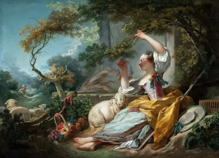 Жан-Оноре Фрагонар. Картина «Пастушка», 1752