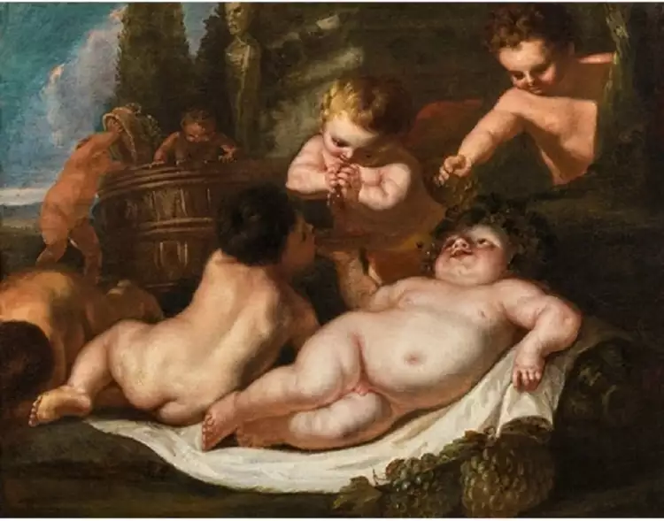 Петер Штрудель. Картина «Вакханалия с путти», 1694 Петер Штрудель. Картина «Вакханалия с путти», 1694