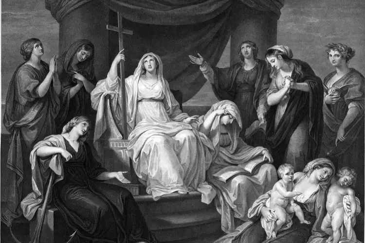 Анжелика Кауфман «Религия» (гравюра с картин)