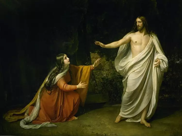 Akademismus. Alexander Iwanow. Erscheinung Christi vor Maria Magdalena nach der Auferstehun, 1835 Akademismus. Alexander Iwanow. Erscheinung Christi vor Maria Magdalena nach der Auferstehun, 1835