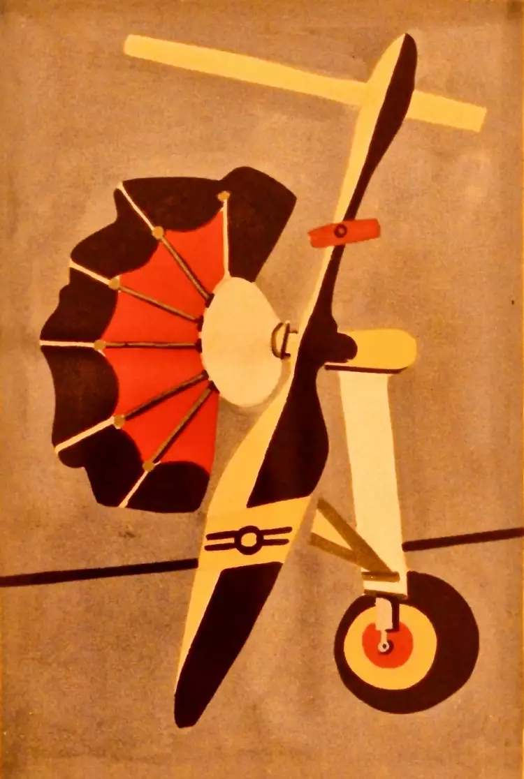 Аршил Горки. Картина «Авиация или ограничение форм при аэродинамических ограничениях III», 1935-1936