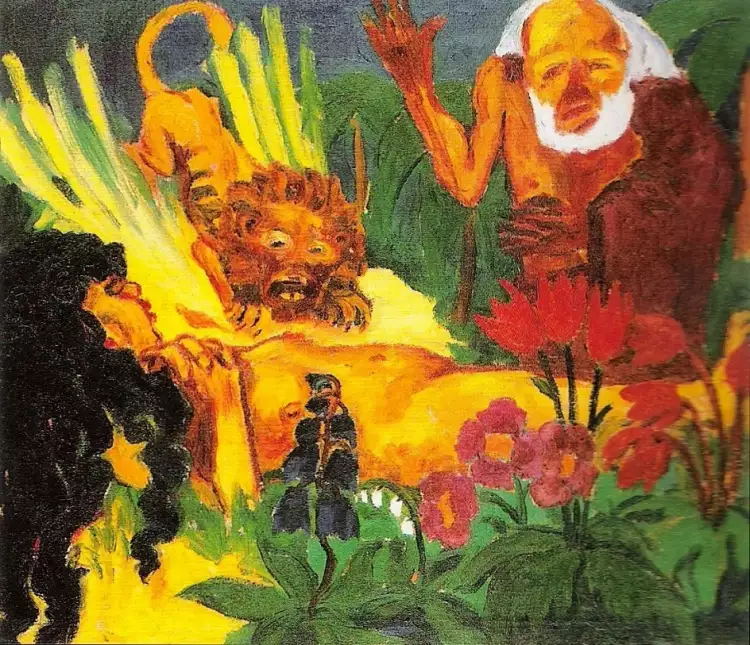 Эмиль Нольде. Картина «Погребение Марии Египетской в Пустыни», 1912