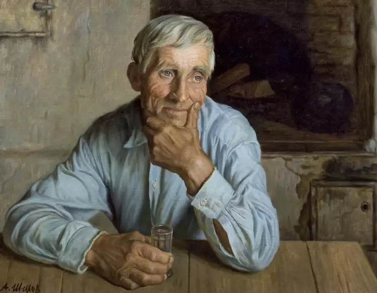 Александр Шилов. Картина «В день рождения Ариши», 1981