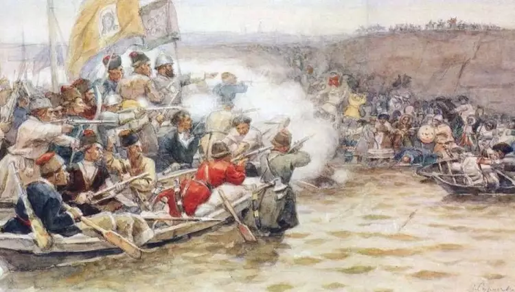 Василий Суриков. Эскиз «Покорение Сибири Ермаком Тимофеевичем», 1891-1895 Василий Суриков. Эскиз «Покорение Сибири Ермаком Тимофеевичем», 1891-1895