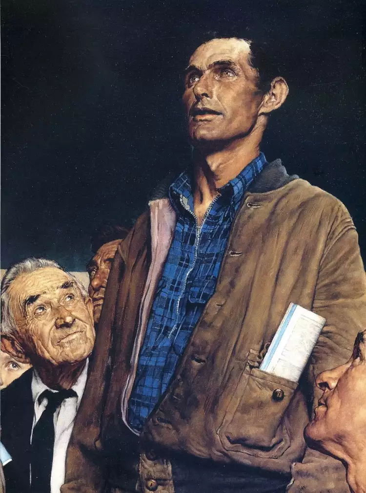 Норман Роквелл. Цикл «Четыре свободы», картина «Свобода слова», 1943