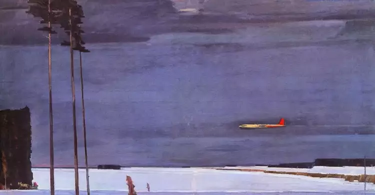 Георгий Нисский. Картина «Над снегами», 1960