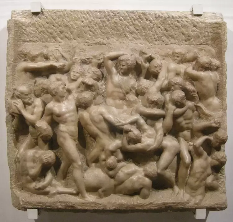Michelangelo. Kentaurenschlacht, 1492 Michelangelo. Kentaurenschlacht, 1492