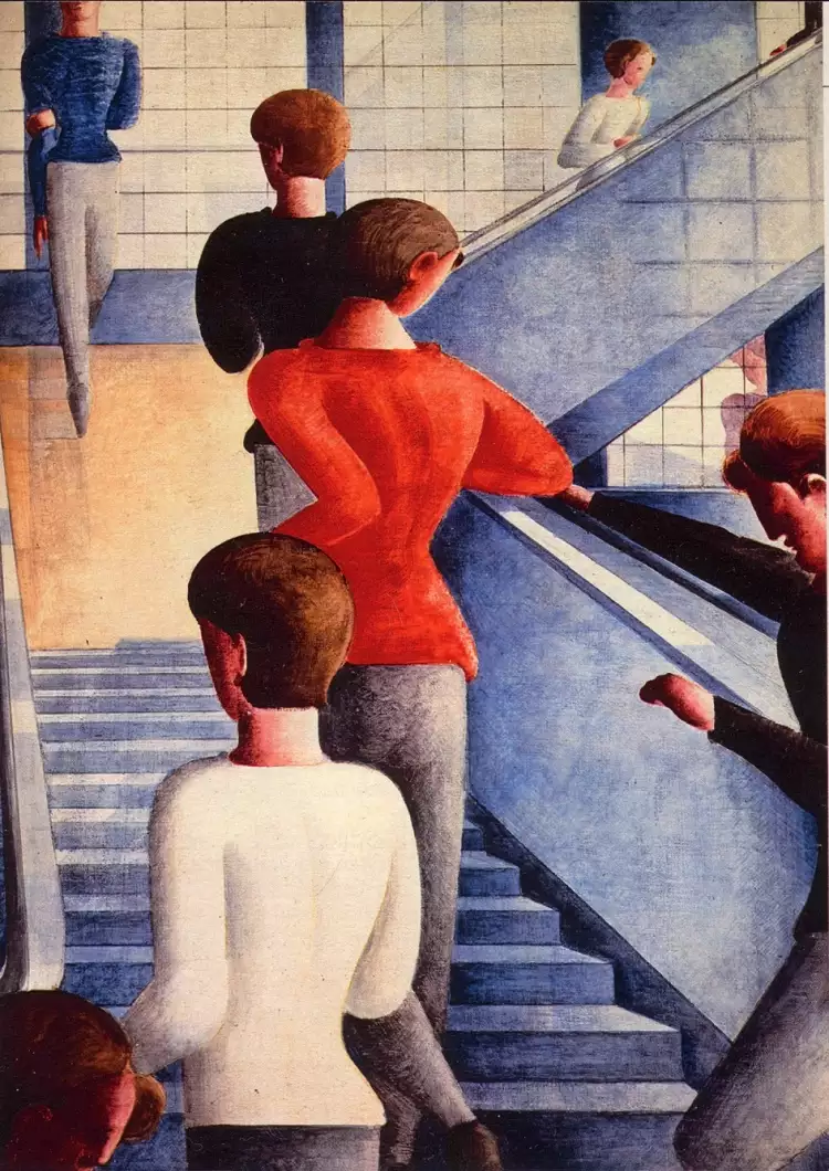 Оскар Шлеммер. Картина «Лестница Баухауса», 1932