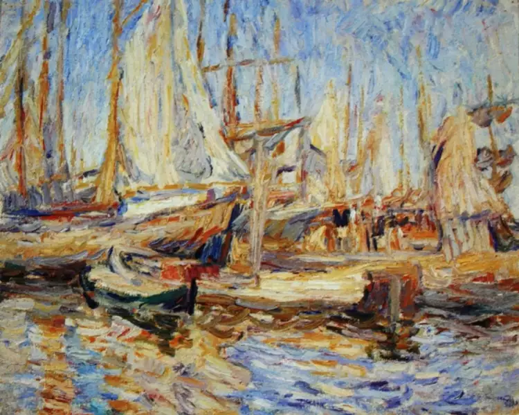 Петр Кончаловский. «Архангельск. Корабли в порту», 1903