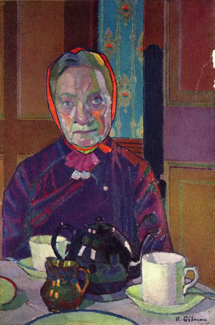 Неореализм. Гарольд Гилман. «Миссис Мунтер за завтраком», 1917 Неореализм. Гарольд Гилман. «Миссис Мунтер за завтраком», 1917