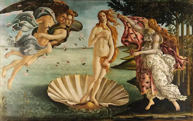 10 berühmtesten italienischen Künstler. Sandro Botticelli. Die Geburt der Venus, 1485
