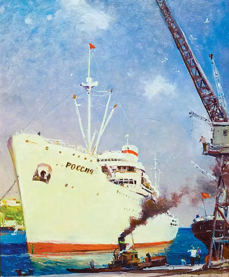 Аукционный лот «Совком» — картина Нисского «Пароход»