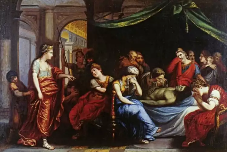 Александр Витберг. Картина «Андромаха, оплакивающая Гектора», 1809