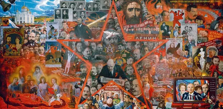 Илья Глазунов. Картина «Великий эксперимент», 1990