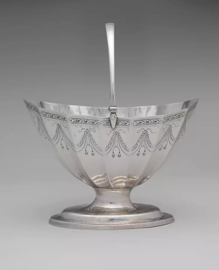 American Silver. Paul Revere. Sugar basket, 1796 American Silver. Paul Revere. Sugar basket, 1796