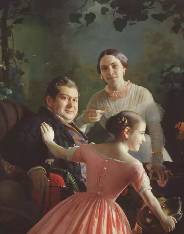 Сергей Зарянко. Картина «Портрет семьи Турчаниновых», 1848 Сергей Зарянко. Картина «Портрет семьи Турчаниновых», 1848