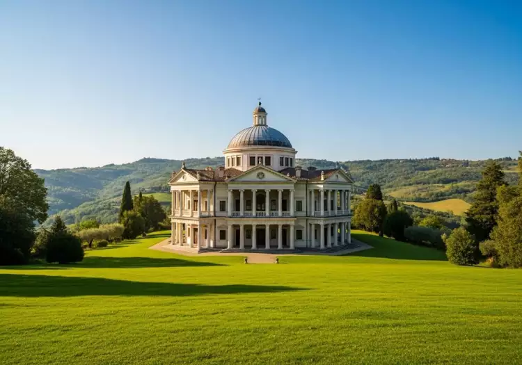 Архитектура Позднего Ренессанса - Вилла Ротонда, архитектор Андреа Палладио, образец палладианства.