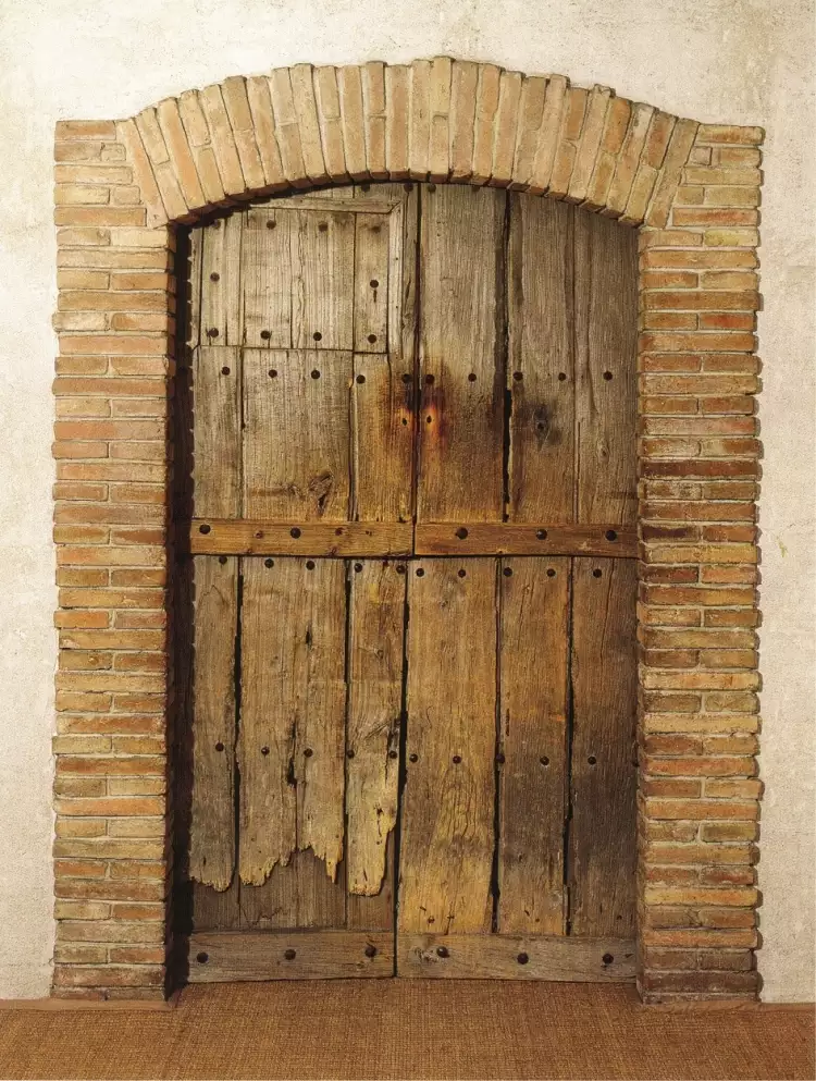 Марсель Дюшан. Картина «Дано: 1. Водопад, 2. Светящийся газ», дверь, 1946-66