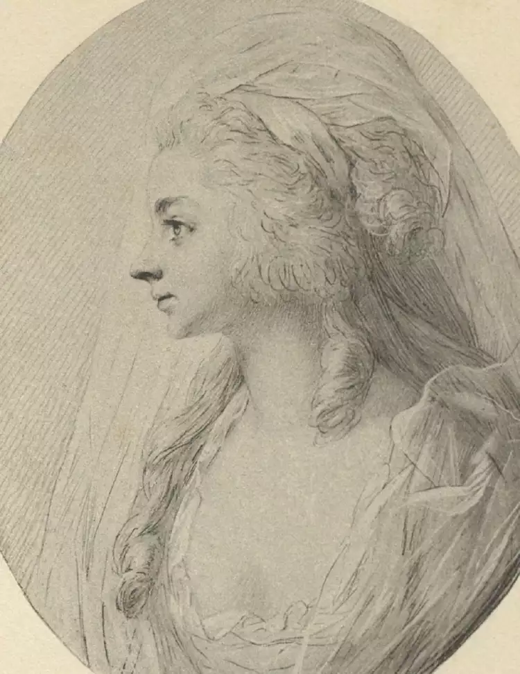 Антон Графф. Рисунок серебряной иглой «Портрет Сары Леви», 1786 Антон Графф. Рисунок серебряной иглой «Портрет Сары Леви», 1786