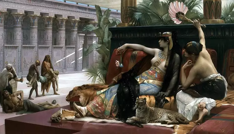 Александр Кабанель. Картина «Клеопатра испытывает яд на узниках», 1887 Александр Кабанель. Картина «Клеопатра испытывает яд на узниках», 1887