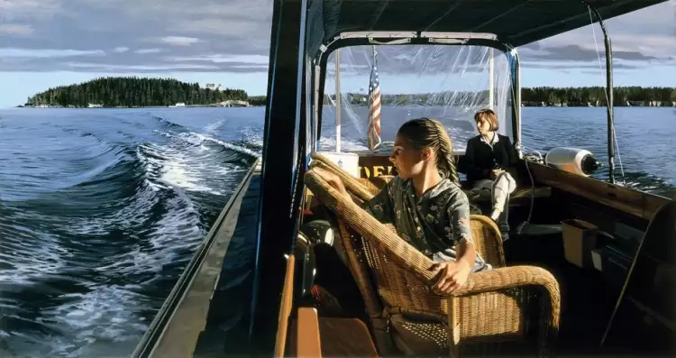 Фотореализм. Ричард Эстес. Картина «Водное такси», 1999 Фотореализм. Ричард Эстес. Картина «Водное такси», 1999