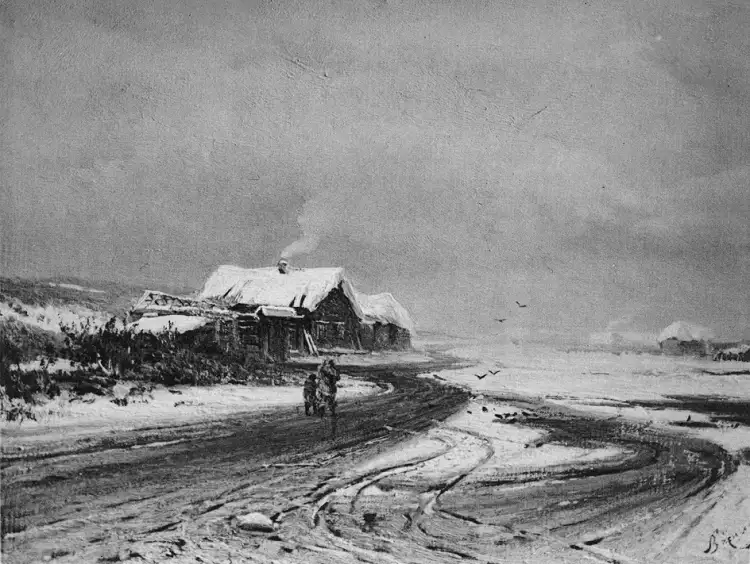 Фёдор Васильев. Этюд «Оттепель», 1870