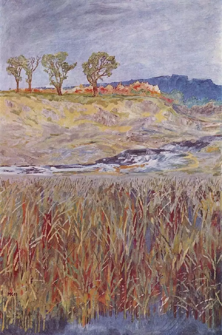 Макс Клингер. Картина «Ландшафты Унструта», 1912 Макс Клингер. Картина «Ландшафты Унструта», 1912